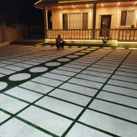 محوطه سازی باربیکیو آتشکده اتشدان چمن مصنوعی