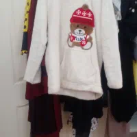 هودی سفید با کلاه  خرگوشی