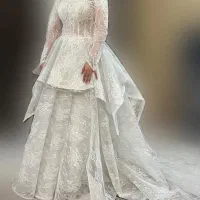 لباس عروس کلا ۱ بار استفاده شده سایز ۳۸