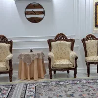 مبل سلطنتی ۹ نفره با بهترین چوب|مبلمان خانگی و میز عسلی|مشهد, کوشش|دیوار