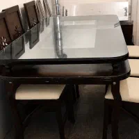 میز ناهار خوری چوب راش۶ نفره