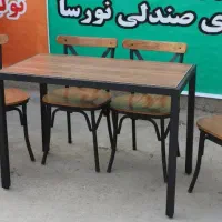 میز و صندلی غذاخوری مقاوم چوب و فلز mj2001|میز و صندلی غذاخوری|قم, الغدیر|دیوار
