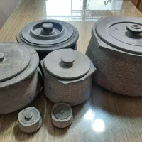 ظروف سنگی ۶ تیکه نو