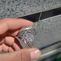 انگشتر شجر نقره قلمزنی دستساز