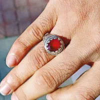 انگشتر نقره یاقوت سرخ