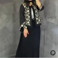 کت و دامن رنگ کرم نو فروشی
