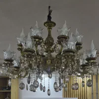 لوستر برنز ۸ شاخه ۱۶ شعله با لامپ