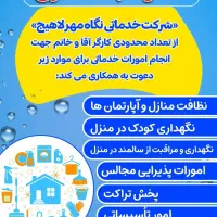 خانم جهت انجام امورات منزل همه روزه