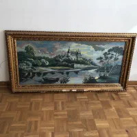 تابلو کوبلن با قاب چوبی