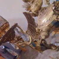 لوستر لوکس برنجی مدل فرشته و شاه عباسی|لوستر و چراغ آویز|میاندوآب, |دیوار