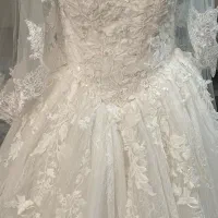 لباس عروس اروپایی دانتل فرانسه