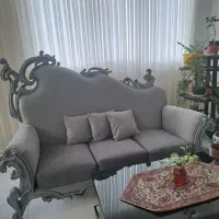 مبل تمیز وتازه روکش زدم خیلی شیک ومجلسی وچوب راش|مبلمان خانگی و میز عسلی|بجنورد, |دیوار
