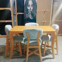 میزناهارخوری مینیمال،مینی مال تدی،میزصفحه روکش چوب|میز و صندلی غذاخوری|خمینیشهر, |دیوار