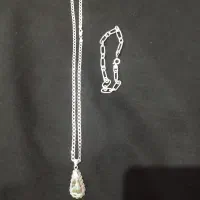 زنجیر و دستبده نقره ایتالیایی|جواهرات|خوانسار, |دیوار