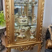 ویترین طلایی چوب گردو