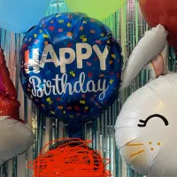 ۳ عدد بادکنک فویلی روباه،خرگوش و hbd