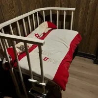 تخت کنار مادر برند نوژان بیبی کامل چوب در حد نو|تخت و سرویس خواب|تهران, اقدسیه|دیوار