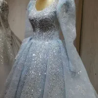 لباس رنگی گن دوزی شده