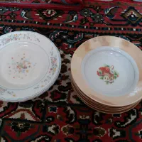 بشقاب دور طلایی و بشقاب فرانسه و فنجان نلبکی|ظروف سرو و پذیرایی|تهران, خرمشهر|دیوار