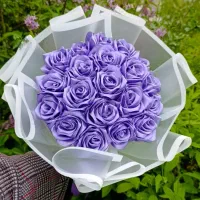 دسته گل رز روبانی سفارشیروبان و لوازم گلسازی|صنایع دستی و سایر لوازم تزئینی|اردبیل, |دیوار