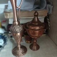 ظرف وظرف مسی برنجی ولیوان وفنجان بسیار شیک وزیبا|جاروبرقی، جارو شارژی، بخارشو|اراک, |دیوار