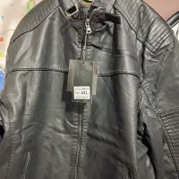 کاپشن چرم مشکی