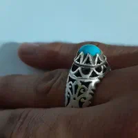 انگشتر نقره فیروزه نیشابور اصل دست ساز قدیمی