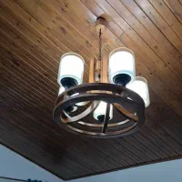 دو عدد لوستر طرح چوب و حباب ۵ شاخه