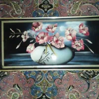 فروش دو عدد تابلو شیشه ایی قاب فلزی