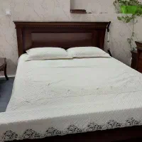 سرویس خواب ۲نفره تمام چوب به همراه تشک طبی|تخت و سرویس خواب|تهران, مسعودیه|دیوار