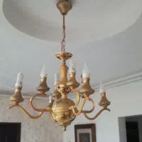 لوستر طلایی 8شاخه کاملا سالم