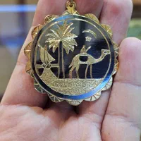 فروش مدال میناکاری کنگره ای بزرگ طلای ۲۲ عیار|جواهرات|اهواز, طالقانی|دیوار