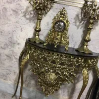میز برنز و شمعدان و ‌ساعت برنز|ساعت دیواری و تزئینی|صباشهر, |دیوار