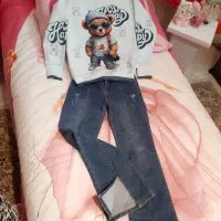 شلوار لی و بلوز دخترانه