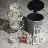 سطل زباله ،جای سیب زمینی و پیاز،سبدقاشق وچنگال