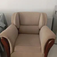 مبل هفت نفره چوبی و بوفه