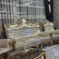 مبلمان ۹ نفره+ناهارخوری ۸نفره+بوفه در حد نو تمیز