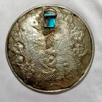 سینی  قدیمی  هم شکل|کلکسیون اشیاء عتیقه|اصفهان, دوطفلان|دیوار