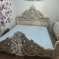 تخت دو نفره با چوب رآش|تخت و سرویس خواب|تهران, والفجر (افسریه)|دیوار