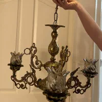 لوستر ۳ شاخه برنجی