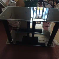 زیرتلوزیون شیشه ای جنس ترک ازامیدیه|میز تلویزیون|امیدیه, |دیوار