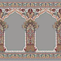 سجاده بدون مهراب وسط رنگبندی زیبا|فرش|ری, شهید غیوری (ابن باویه)|دیوار