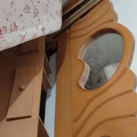 تخت دو نفره پاتختی و کشوهاش میز ارایش|تخت و سرویس خواب|سیرجان, |دیوار