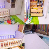 سرویس خواب کودک در حد نو(تشک رویال کیفیت عالی)|تخت و سرویس خواب|کرج, عظیمیه|دیوار