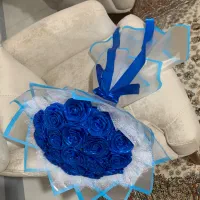 دسته گل شاین دار کاربنی|گل مصنوعی|ارومیه, |دیوار