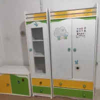 سرویس خواب کودک شامل تخت با تشک، و سه کمد جادار|تخت و صندلی بچه|سنندج, |دیوار