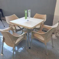 میز و صندلی پلیمری حصیر باف
