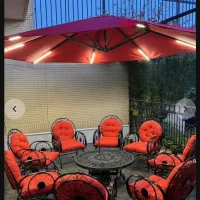 صندلی چتری رستوران کافه ویلا اتشدان مبلمان فلز|میز و صندلی غذاخوری|شهریار, شهریار|دیوار