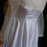 اجاره لباس (مجلسی) جنس (ساتن سفید) مناسب افراد خاص