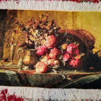 گل میوه 74/48 چله ابریشم دستبافت چله ابریشم رج50